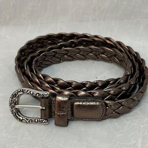 Brighton Braided Leather Belt - Bronze